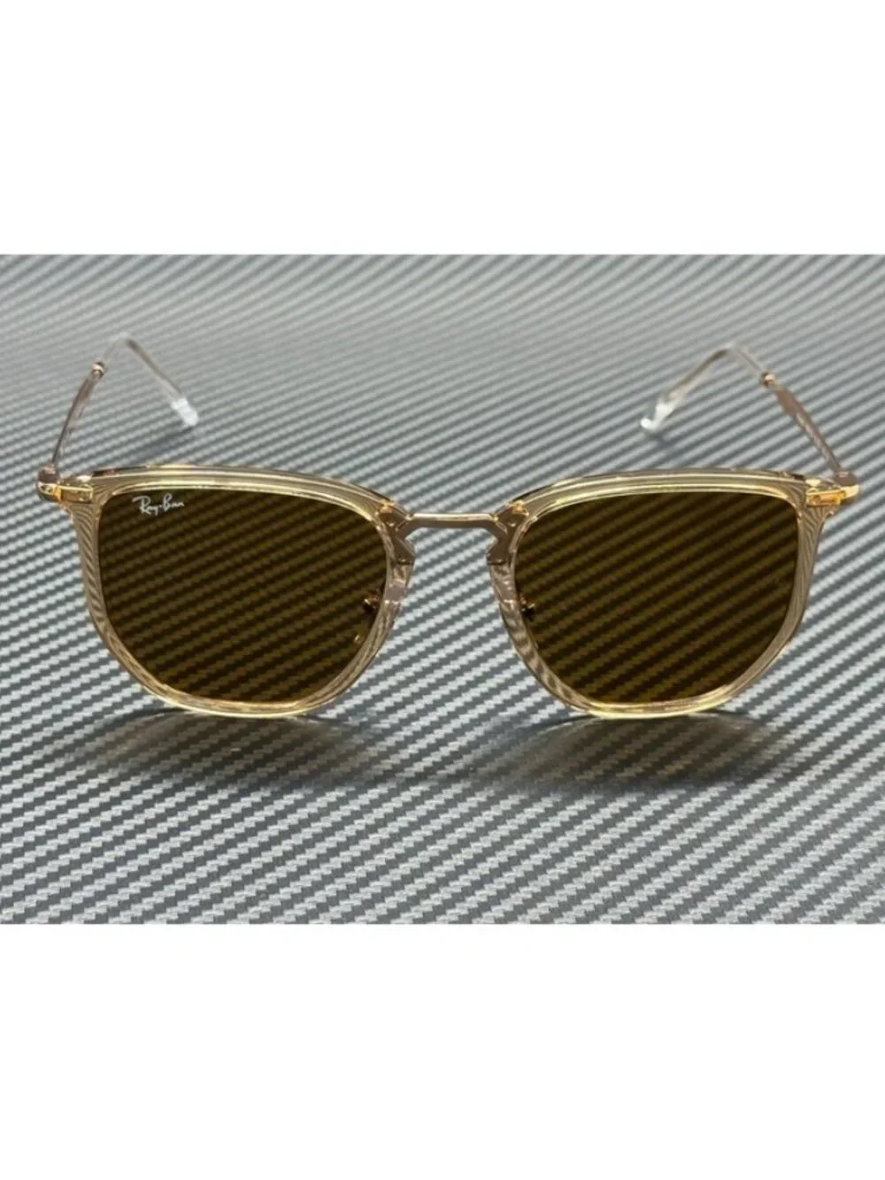 New Ray-Ban Men Transparent Beige Sunglasses 53-20-145